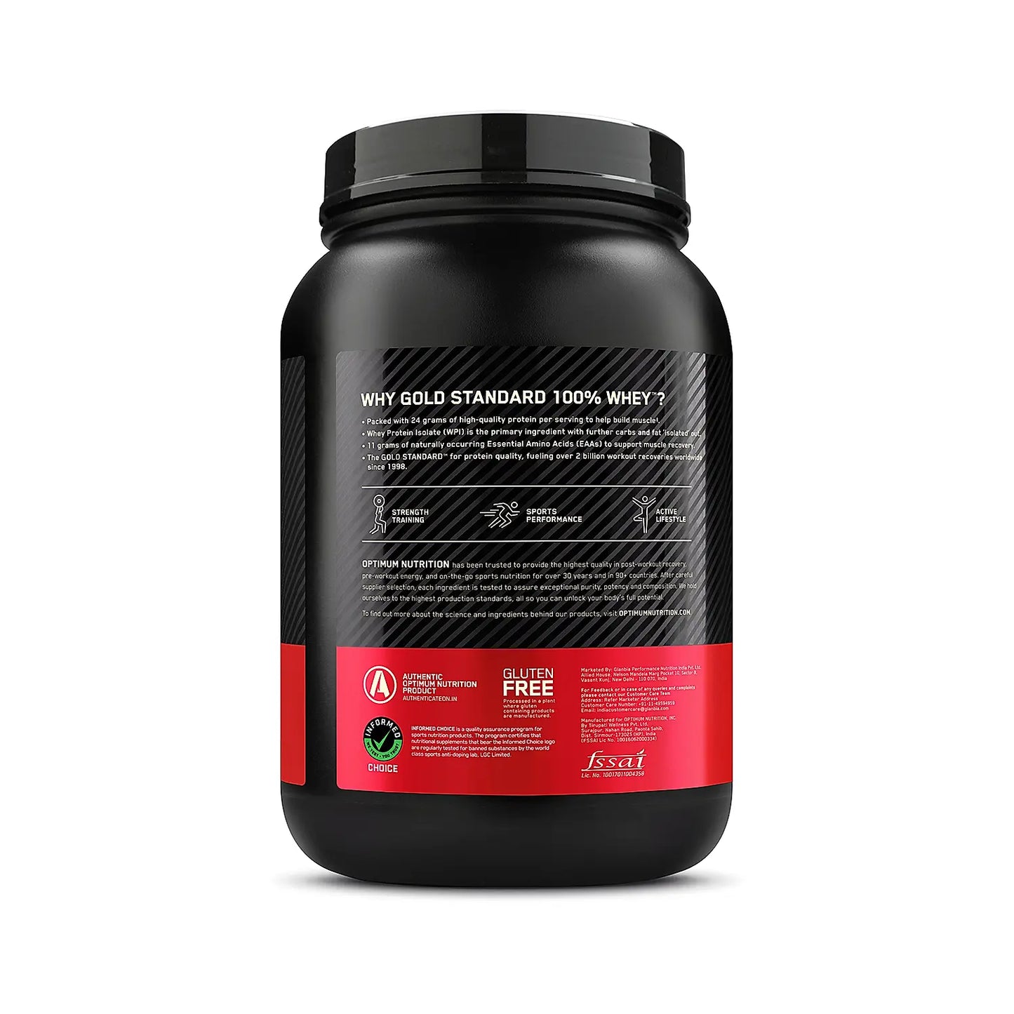 Optimum Nutrition (ON) Gold Standard 100% Whey Protein Powder | 2 lbs (907 g)