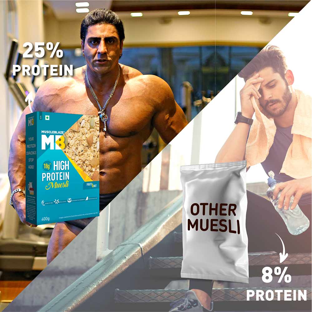 MuscleBlaze High Protein Muesli, 400g