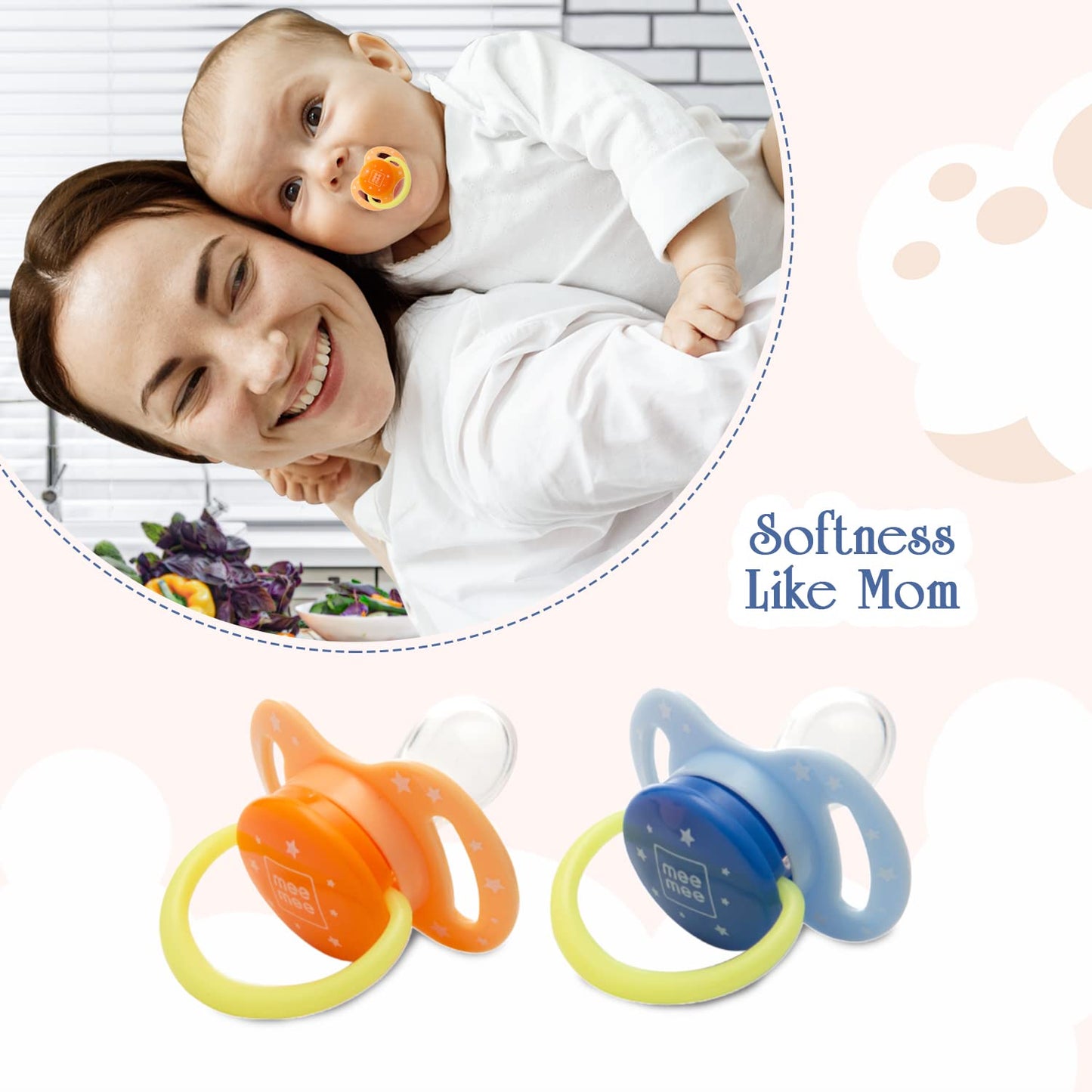 Mee Mee Soft Nipple Baby Pacifier (MM-3750E)