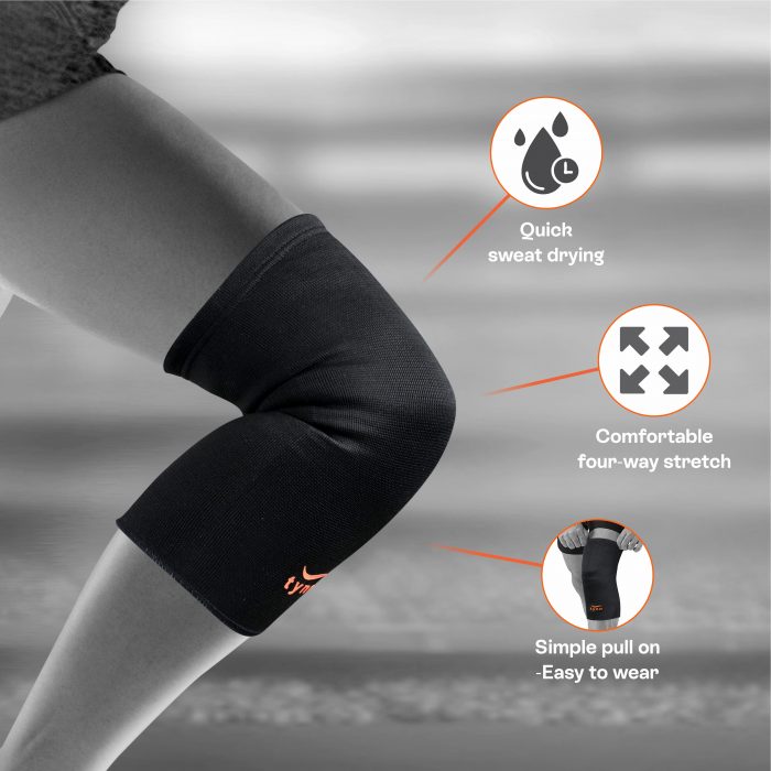 Tynor Knee Cap Air, Black, Pack of 2