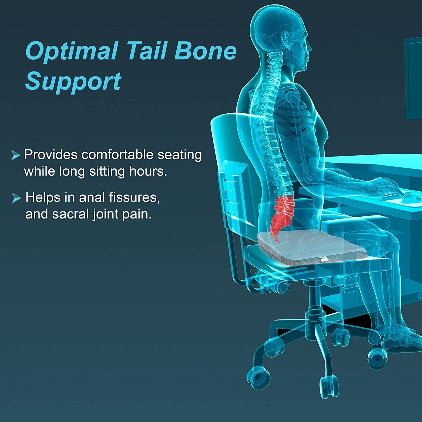 Tynor Coccyx Cushion Seat, Universal
