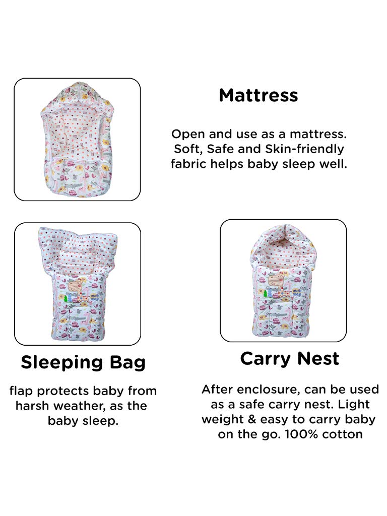 Mee Mee 3 in 1 Baby Carry Nest Sleeping Bag & Mattress
