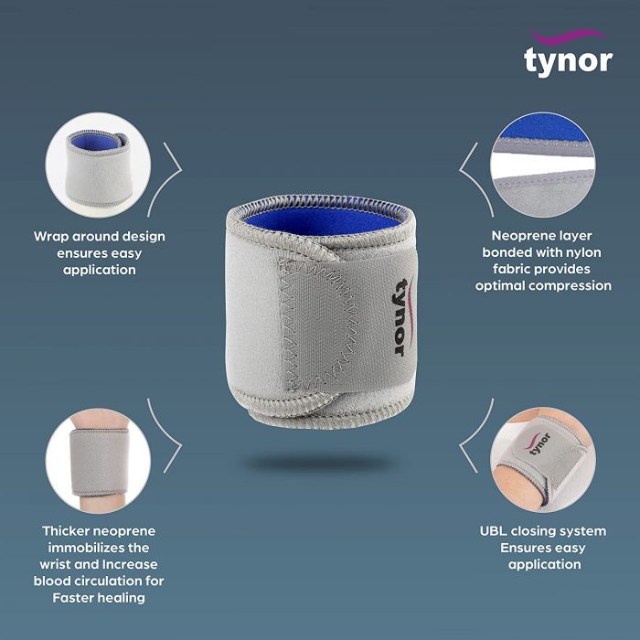 Tynor Wrist Wrap Neoprene, Universal