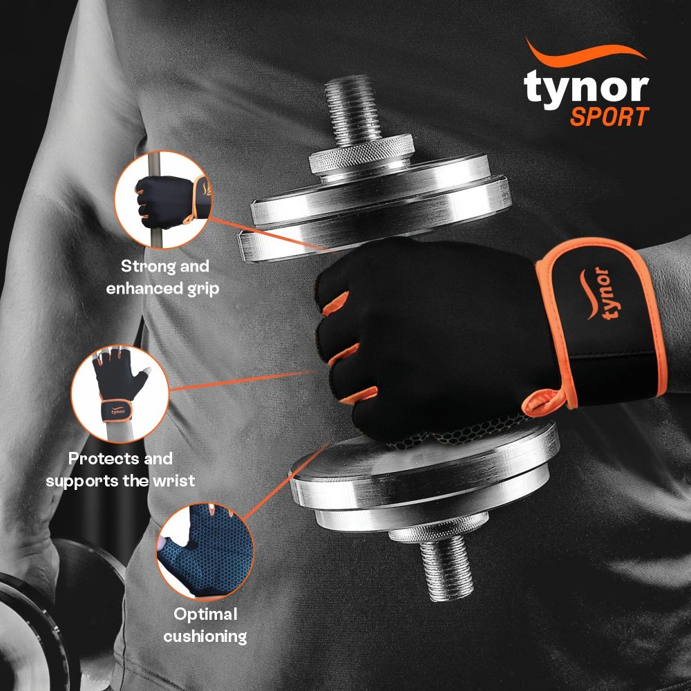 Tynor Sport Tynogrip Gym Gloves with Support
