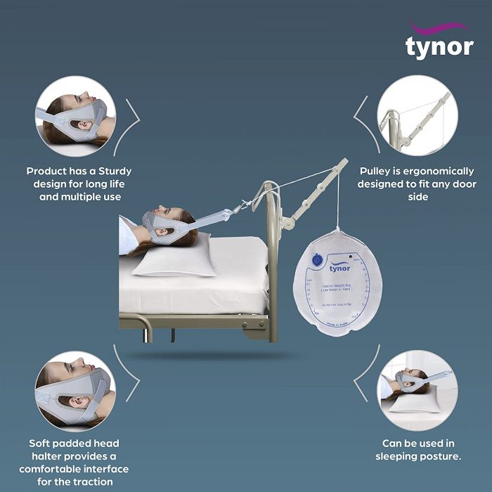 Tynor Cervical Traction Kit (Sleeping) with Weight Bag