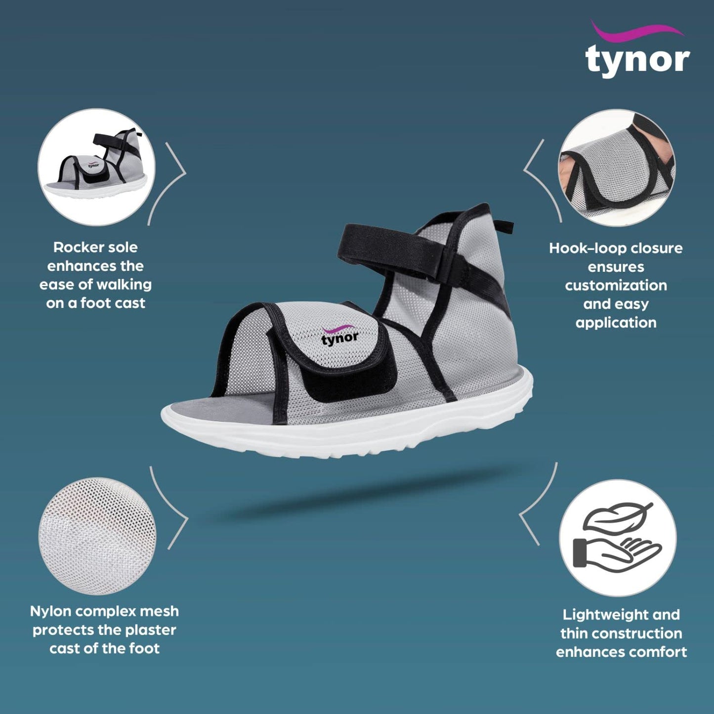 Tynor Cast Shoe Rocker Sole