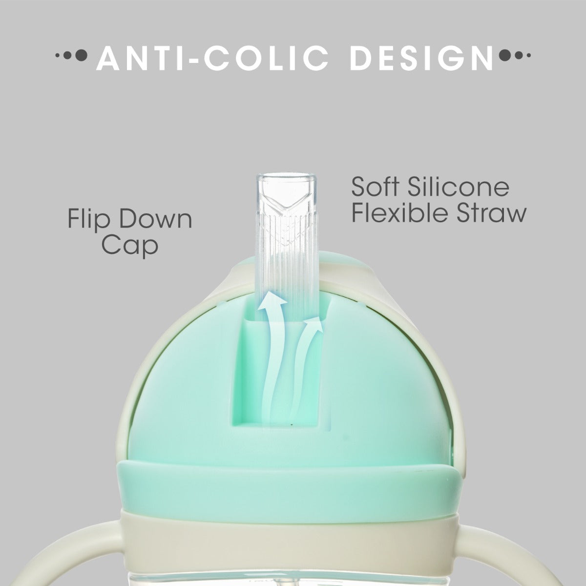 Hippo Baby Straw Sipper (Green)