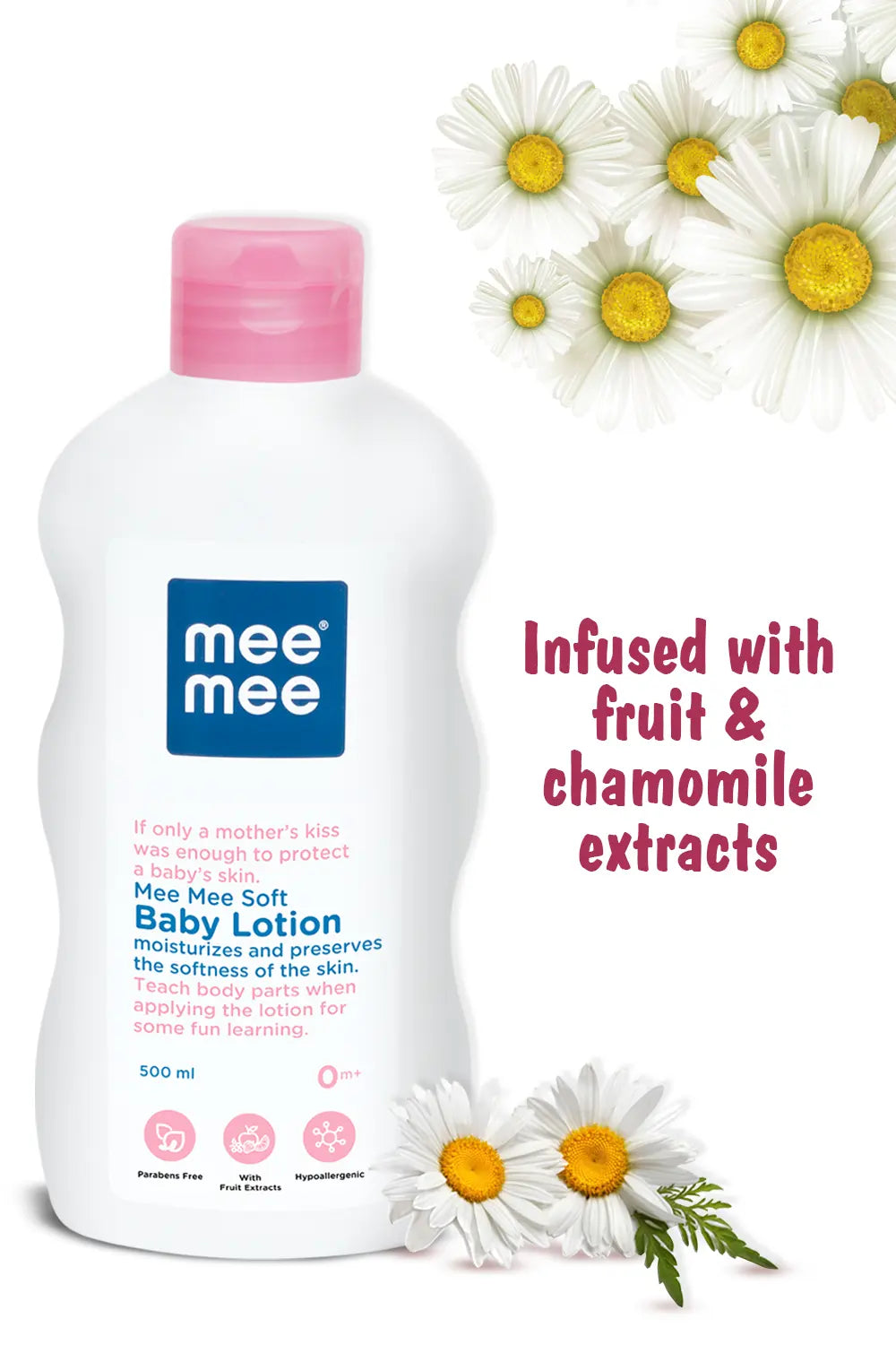 Mee Mee Soft Moisturising Baby Lotion With Fruit Extracts, 500ml (Pack of 2)