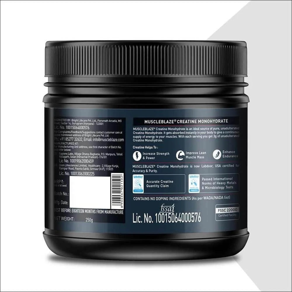 MuscleBlaze Creatine Monohydrate, 250 g