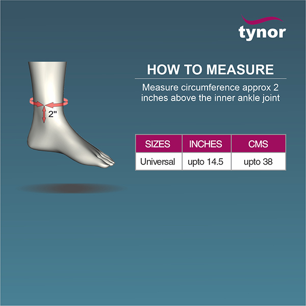 Tynor Air Ankle Splint, Black, Universal Size
