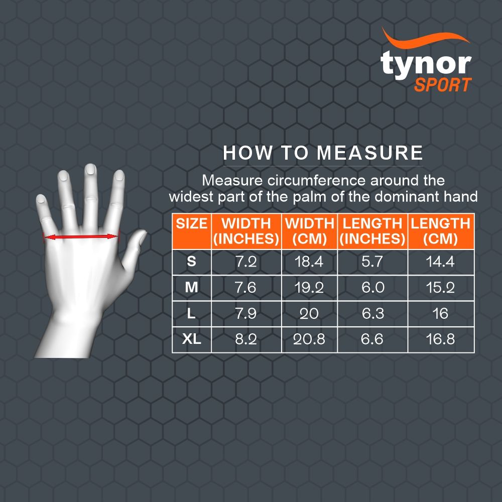 Tynor Sport Tynogrip Gym Gloves with Support