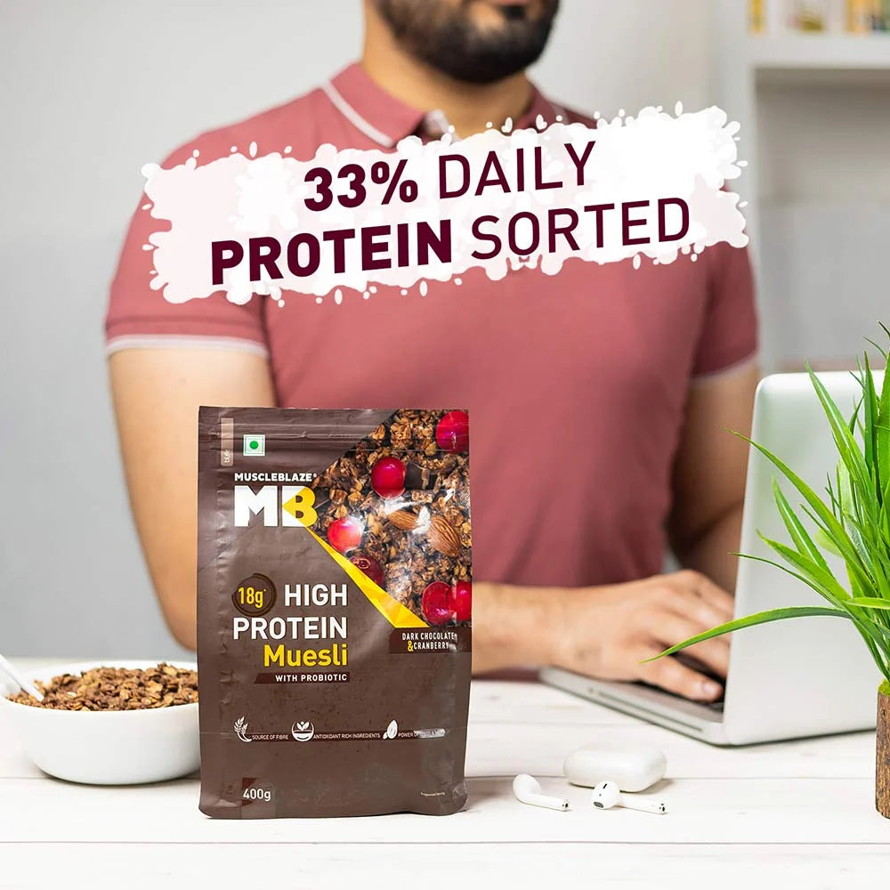 MuscleBlaze High Protein Muesli, 400g