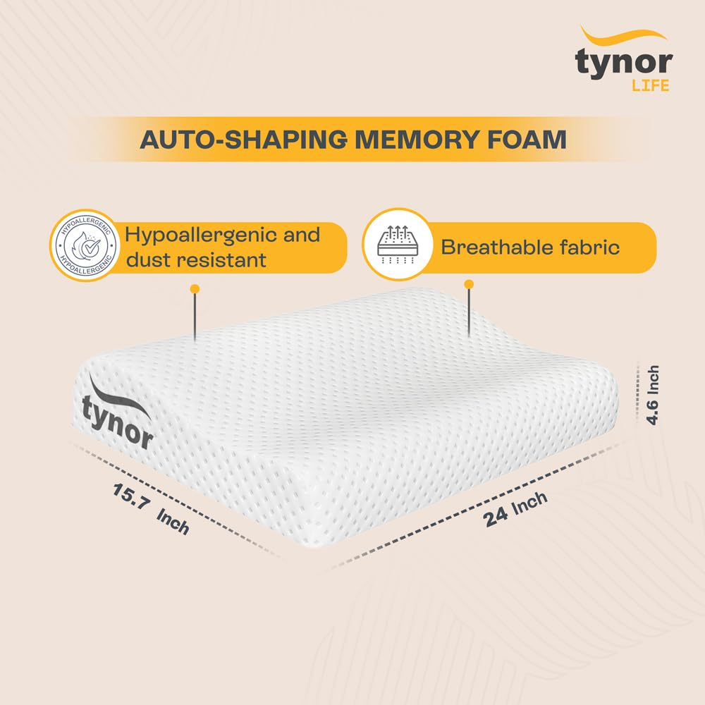 TYNOR Elite Ortho Contoured Memory Pillow
