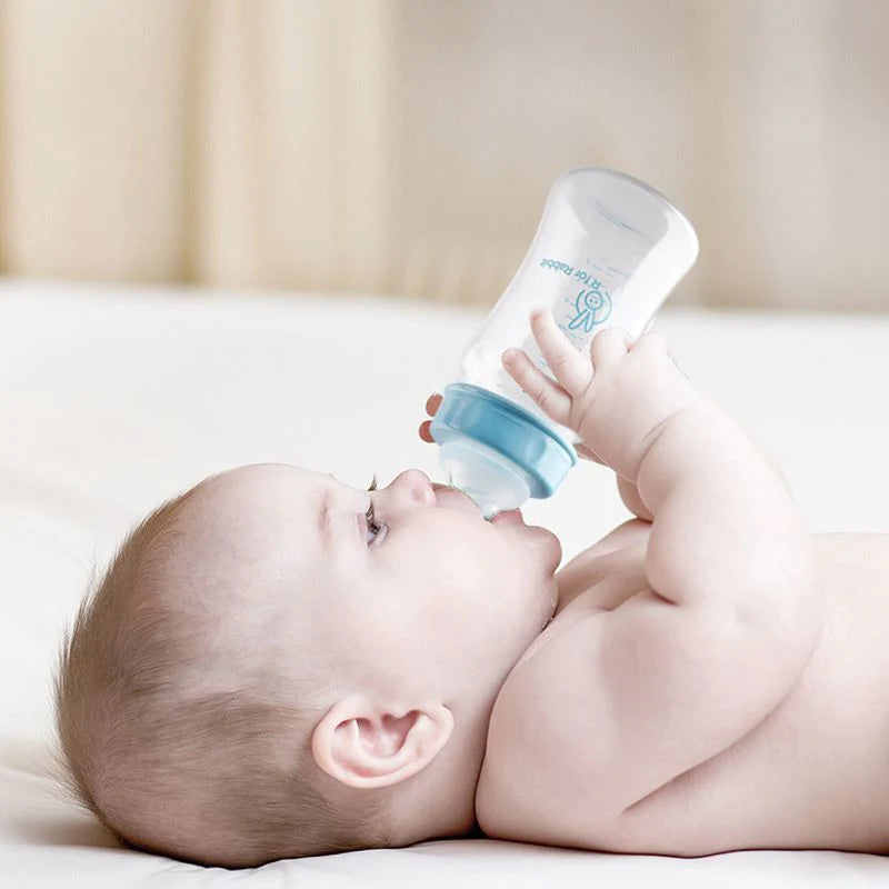R for Rabbit Glass Feeding Bottle