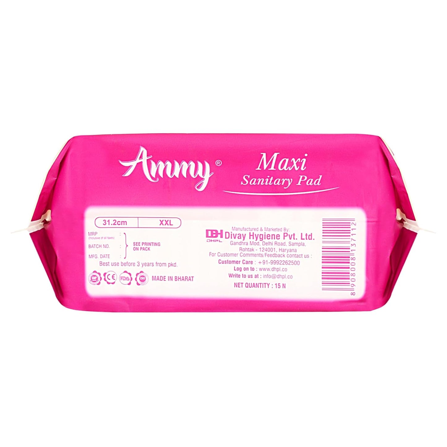 Ammy Maxi Sanitary Napkins with Wings (Pack of 3)