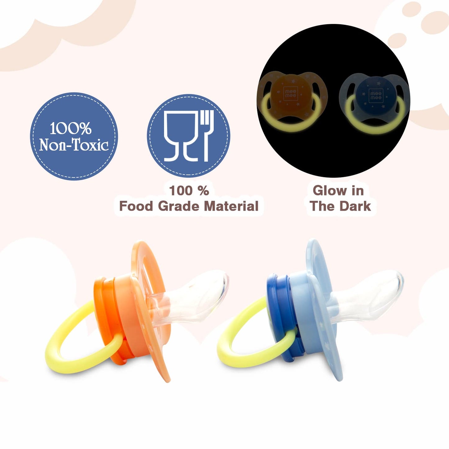 Mee Mee Soft Nipple Baby Pacifier (MM-3750E)