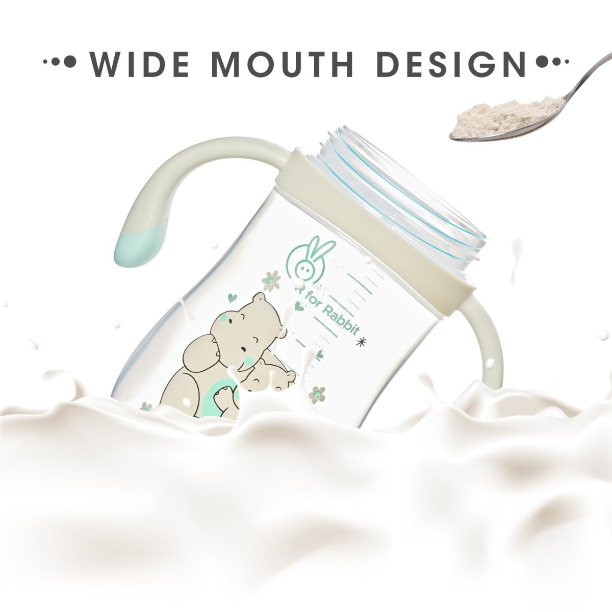 Hippo Baby Straw Sipper (Green)