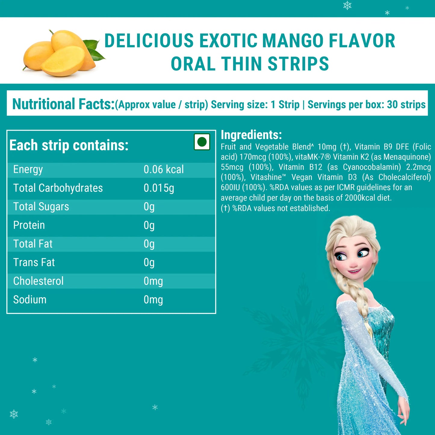 Melts Disney Frozen Natural B12 + D3