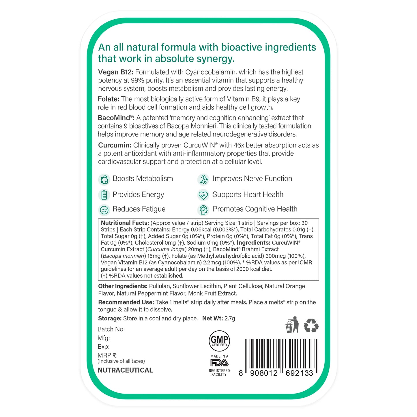 Melts Vegan Vitamin B12