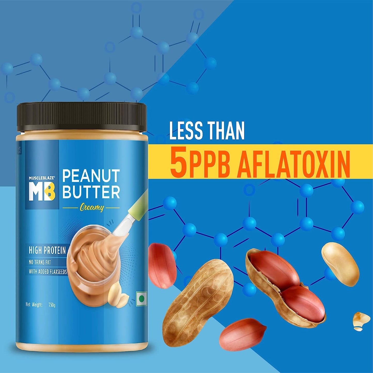 MuscleBlaze Classic Peanut Butter, 750 gm