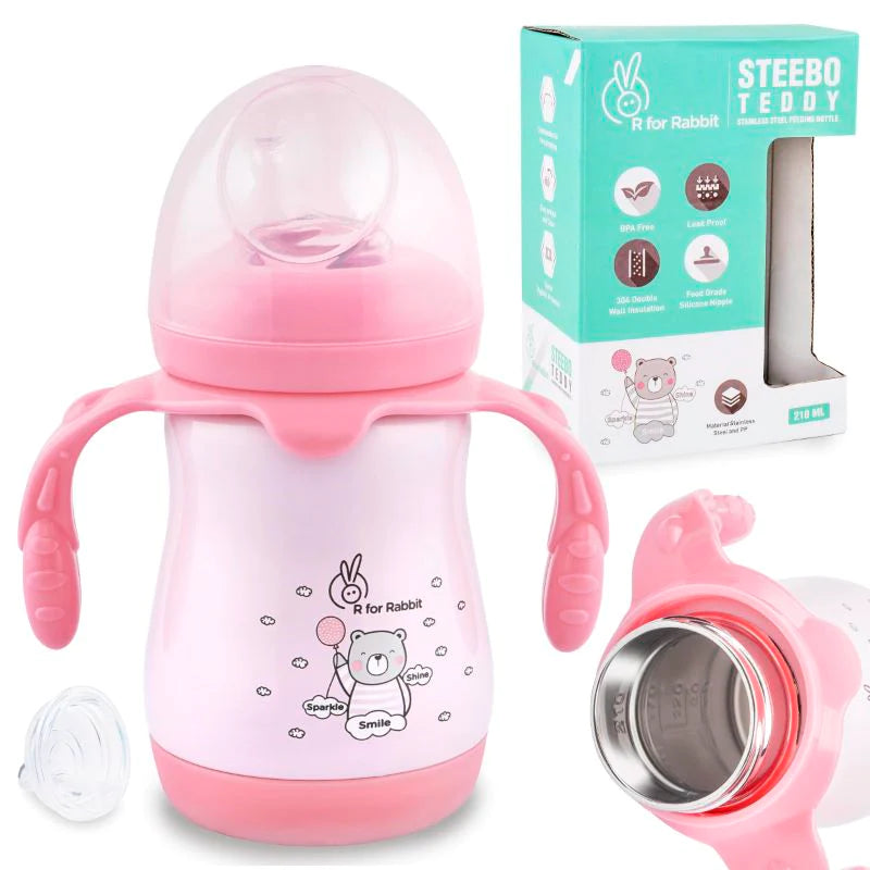 R for Rabbit Steebo Teddy SS Feeding Bottle 210 ML