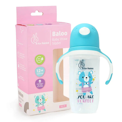 Premium Baloo Baby Straw Sipper Bottle 300 ML