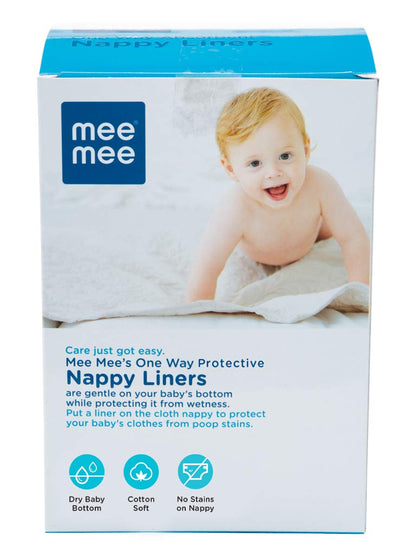 Mee Mee One-Way Protective Nappy Liners, 100 Count