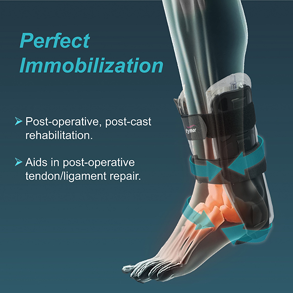 Tynor Air Ankle Splint, Black, Universal Size