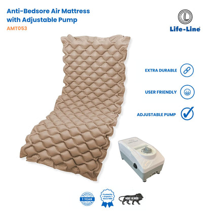 LIFE LINE Bubble Air Mattress with Pump