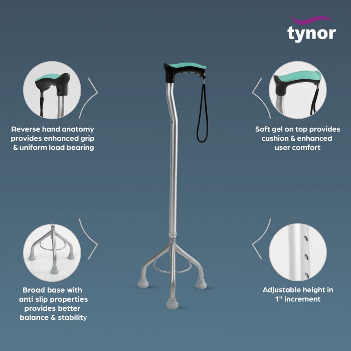 Tynor Walking Stick Tripod, Universal