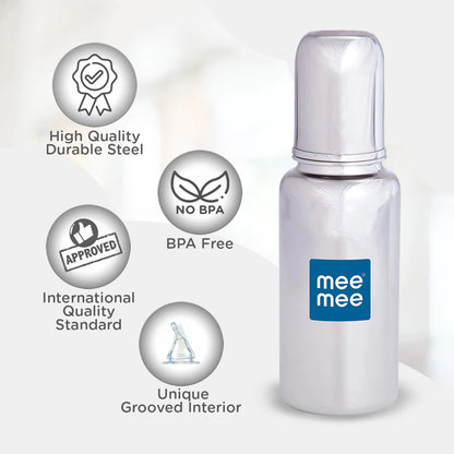 Mee Mee Milk-Safe™ Steel Feeding Bottle