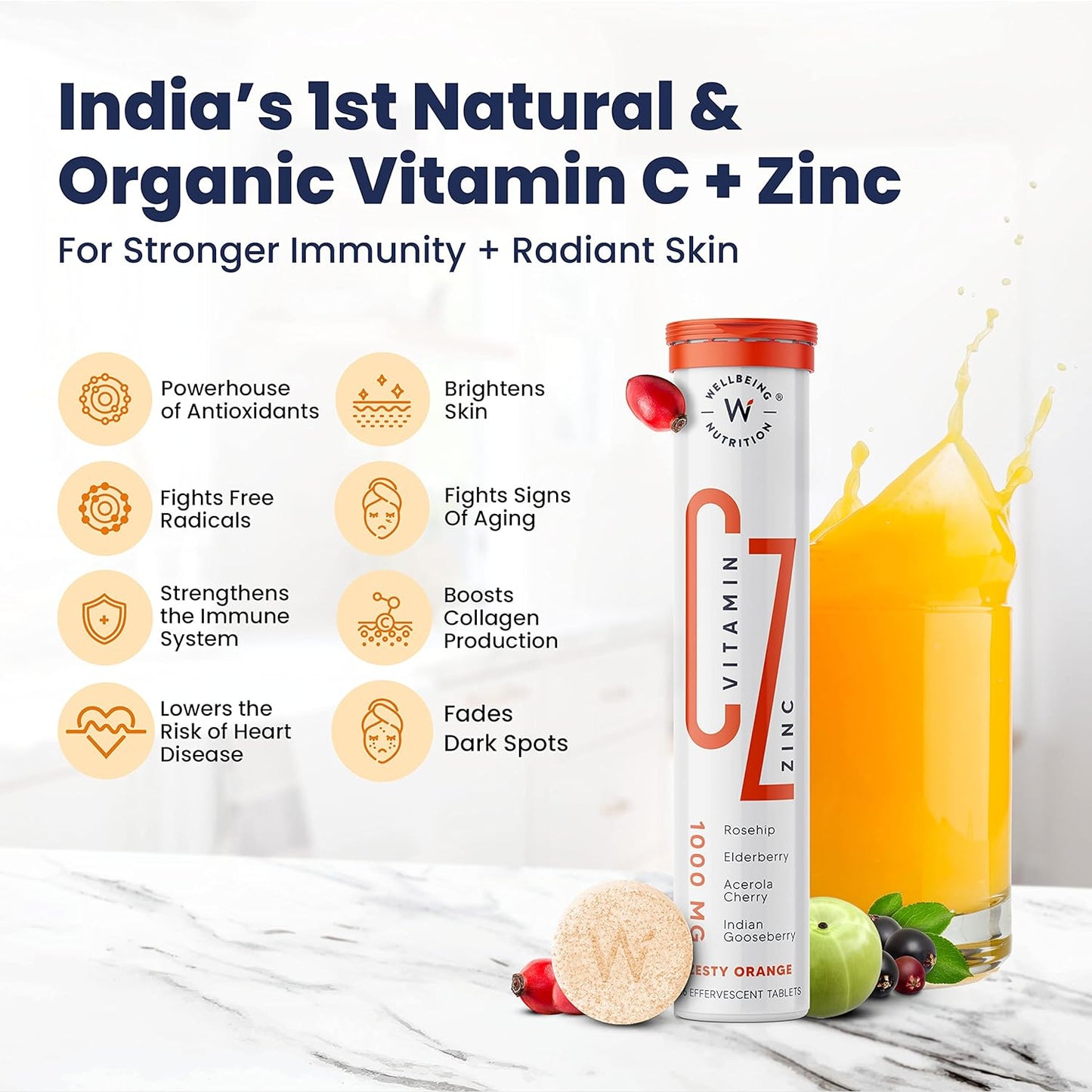 WellBeing Organic Vitamin C + Zinc