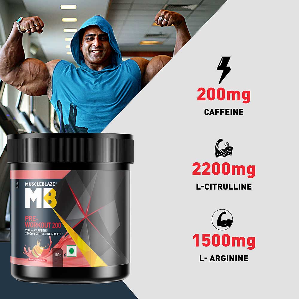 MuscleBlaze PRE Workout 200, 100 g