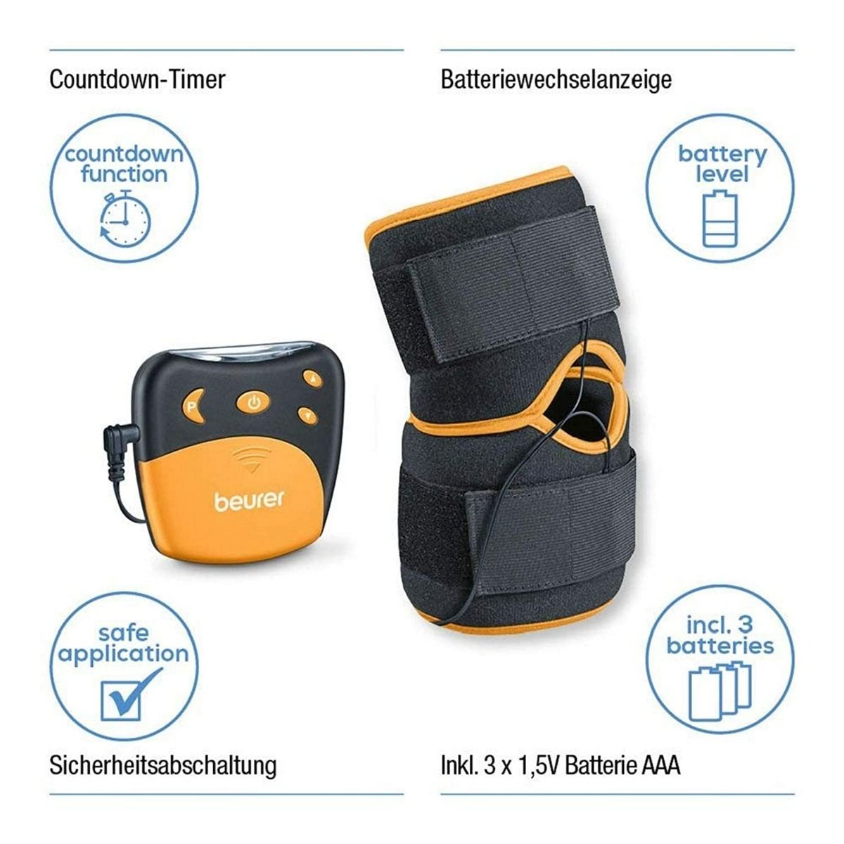 Beurer EM 29 2-in-1 knee and elbow Pain therapy
