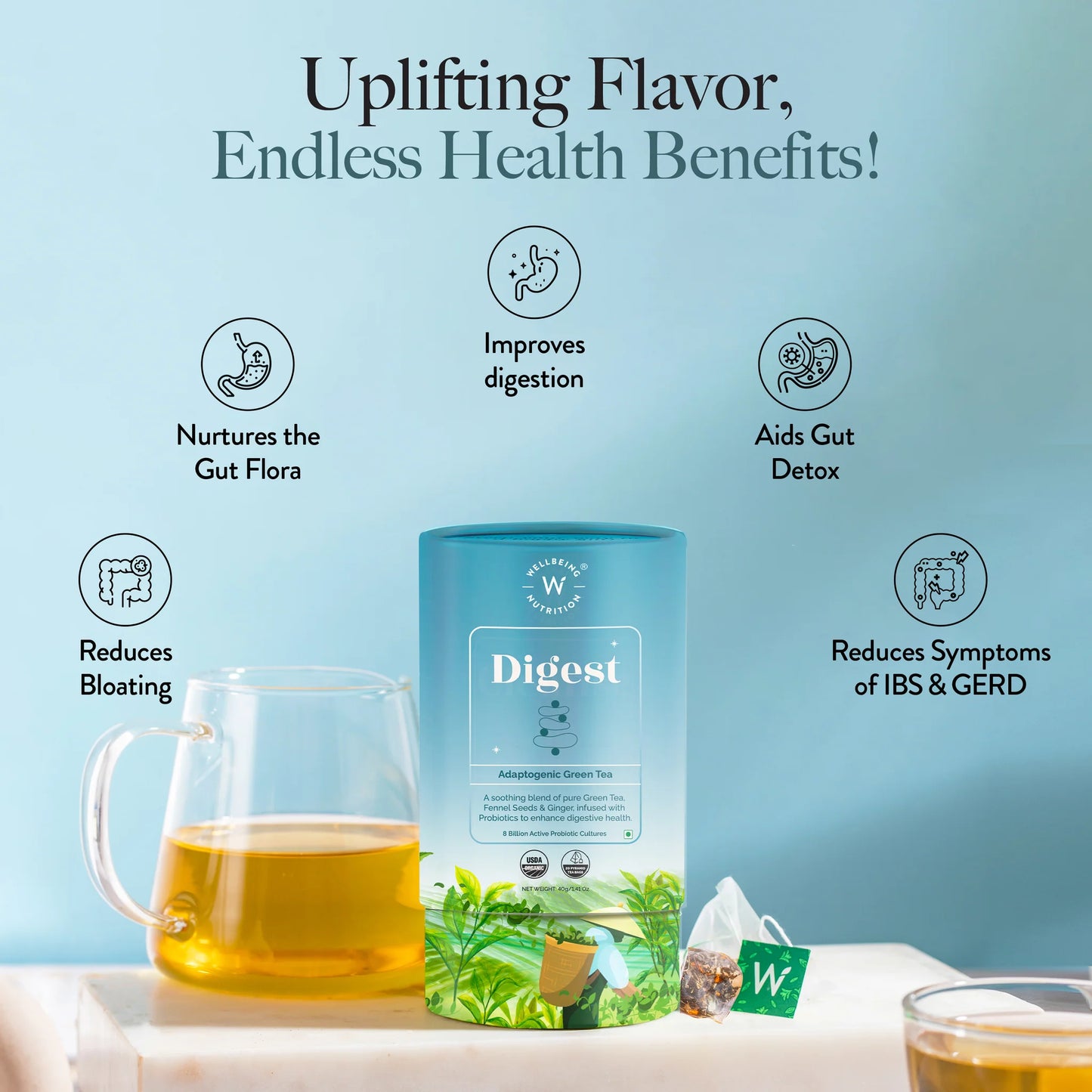 Wellbeing Digest Adaptogenic Green Tea