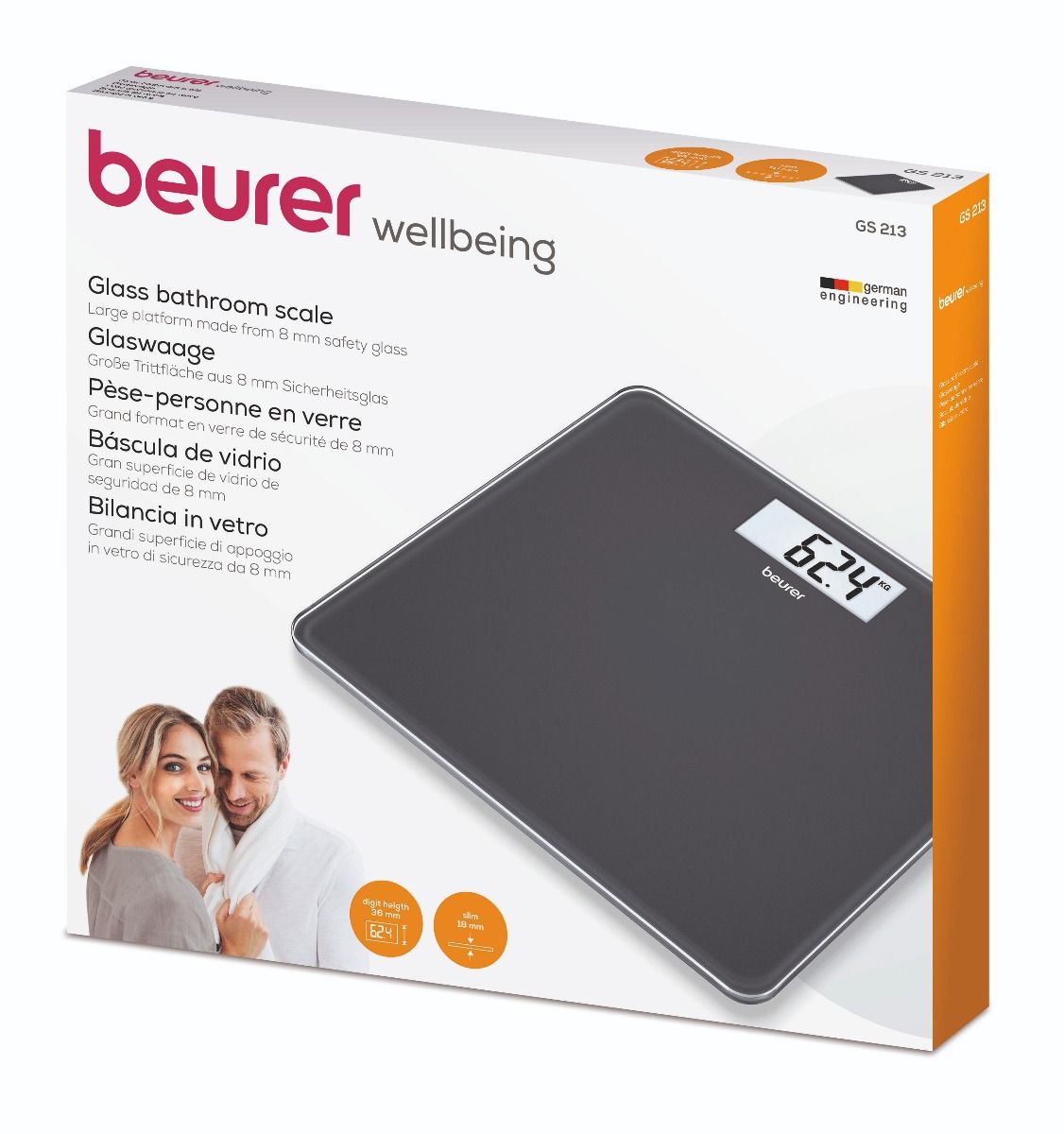 Beurer GS 213 glass bathroom weighing scale