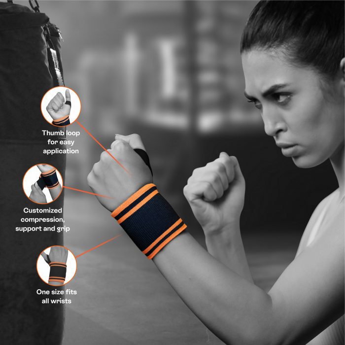 Tynor Wrist Wrap With Thumb Loop, Universal, Pack of 2
