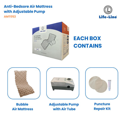 LIFE LINE Bubble Air Mattress with Pump