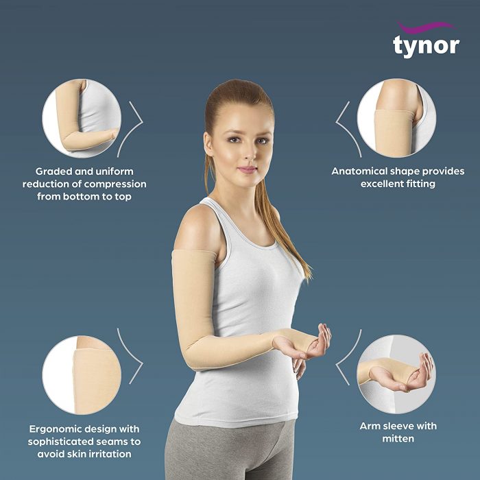 Tynor Compression Garment Arm Sleeve Mitten With Thumb