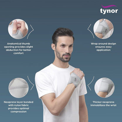 Tynor Wrist Brace with Thumb (Neoprene), Universal