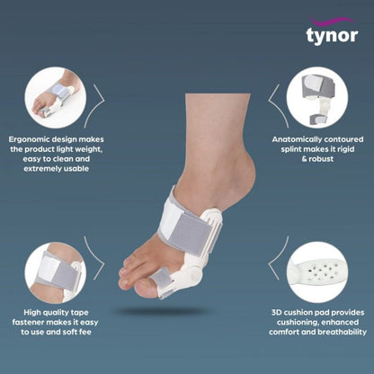 Tynor Bunion Splint, White, 1 Unit, Universal