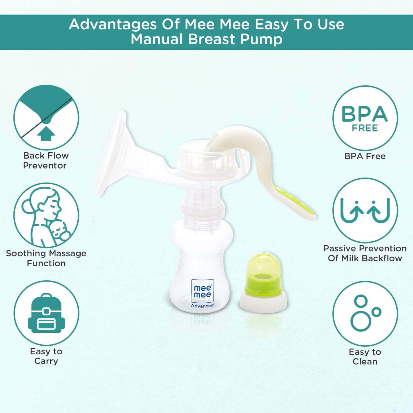 Mee Mee BPA Free Comfort Manual Breast Pump