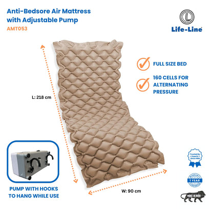 LIFE LINE Bubble Air Mattress with Pump