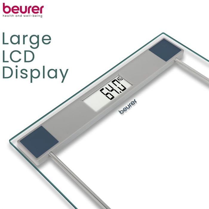Digital Bathrom Scale w/ Large LCD Display, Clear