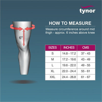 Tynor Compression Stockings Mid Thigh Classic, Pair