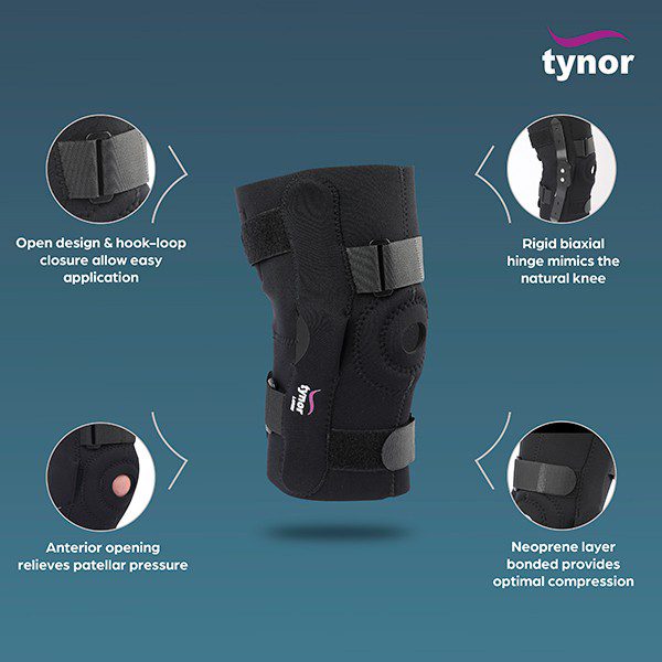 Tynor Knee Wrap Hinged (Neoprene)