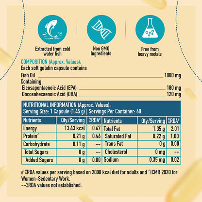 HK Vitals Omega-3 Soft Gelatin Capsules