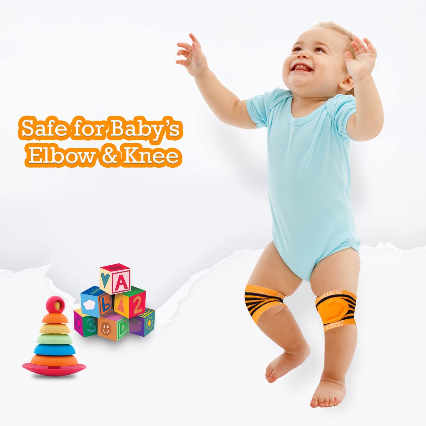Mee Mee Soft Baby Knee Elbow Pads, (Pack of 2)