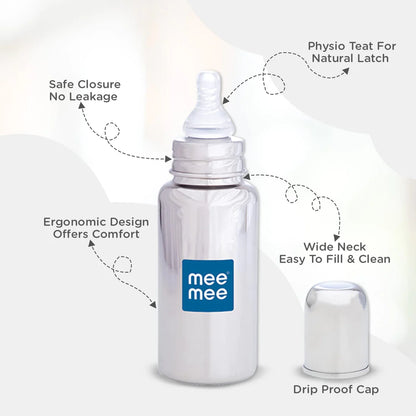 Mee Mee Milk-Safe™ Steel Feeding Bottle