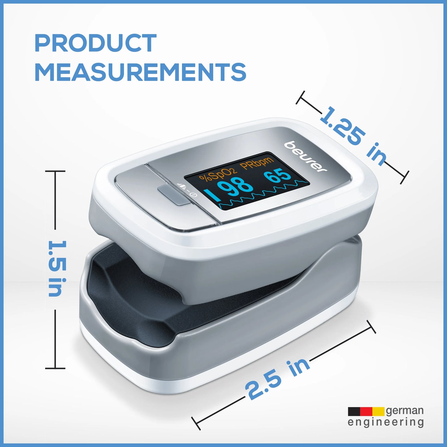 Beurer Digital Fingertip Pulse Oximeter, PO30